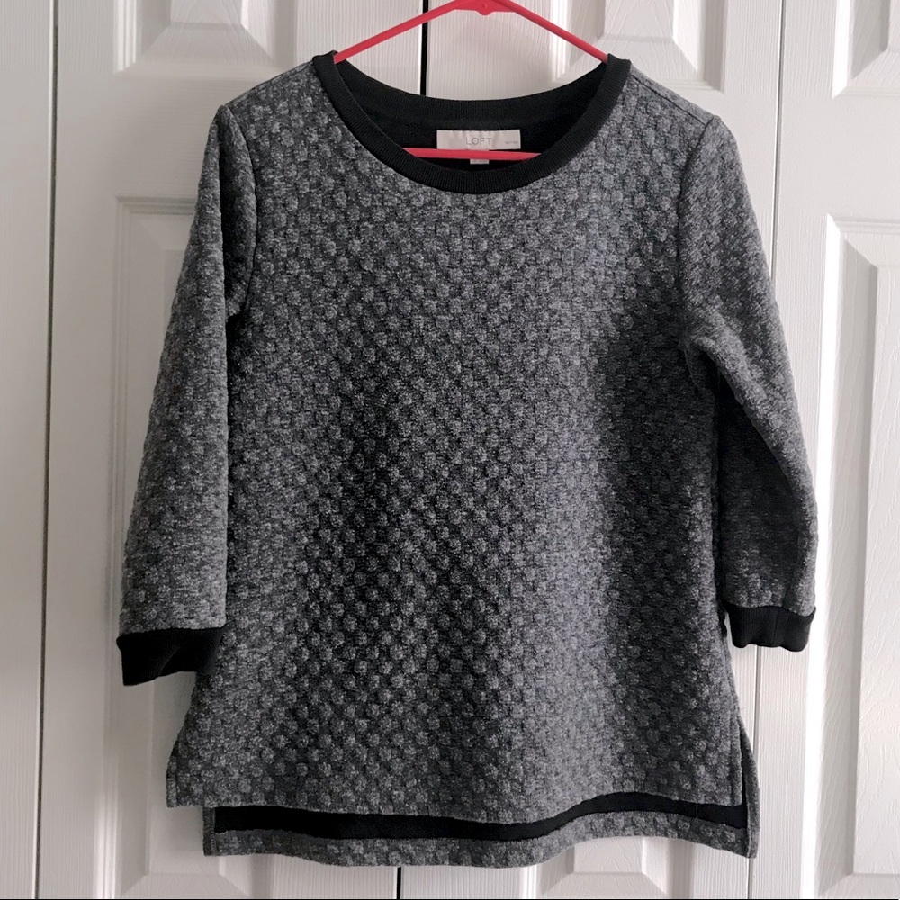 Loft gray sweater size small petite